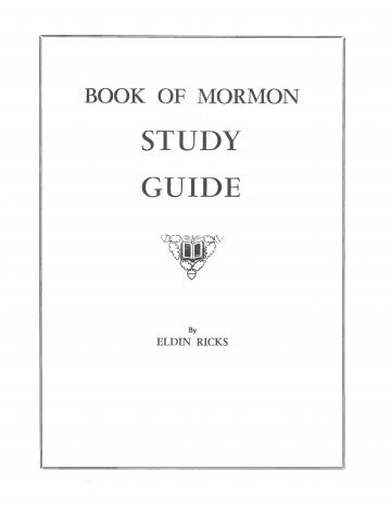 Book of Mormon Study Guide