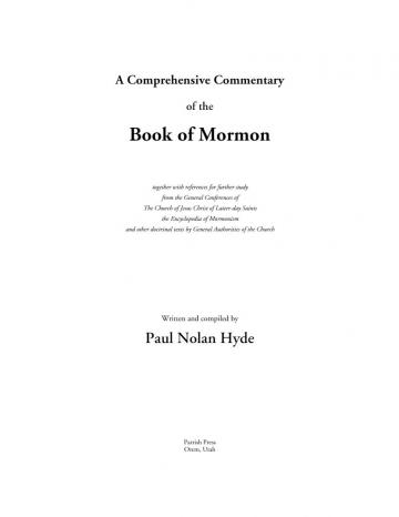 A Comprehensive Commentary of the Book of Mormon