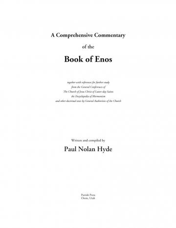 A Comprehensive Commentary of the Book of Enos
