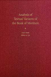 Analysis of Textual Variants of the Book of Mormon Part Four: Alma 21–55