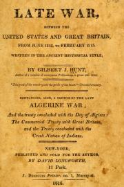 Book cover of The Late War Between the United States and Great Britain