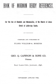 Book of Mormon Ready References: For the Use of Students and Missionaries, of the Church of Jesus Christ of Latter-day Saints