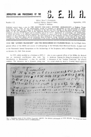 Cover of S.E.H.A. Newsletter