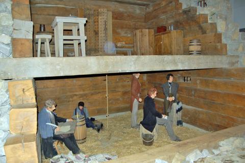 View of the jail's basement showing where the Prophet and his associates were housed. Taken in 2006.