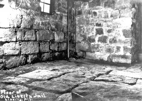 Image courtesy of the Wilford C. Wood family. Part of the original jail floor was part of the basement of the Carl. B. Fischer home purchased by Wilford C. Wood.