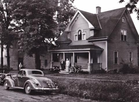 Image courtesy of the Wilford C. Wood family. On June 19, 1939, Wilford C. Wood purchased the jail-site home from Carl B. Fischer. The original dungeon floor where the Prophet Joseph and others suffered was part of the basement of the Fischer home.