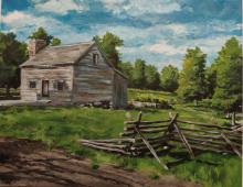 Joseph Smith Sr Home Early Morning 1820 by Lafe Harris